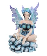 Elf Pixie Water Elemental Fairy in Emerald Iridescent Dress Fantasy Figu... - $84.95 CAD