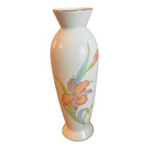 Otagiri Orchid Mist Bud Vase Made in Japan 6.75 in Gold Trim Rim - £7.78 GBP