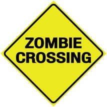 Sunstar Industries Halloween Zombie Crossing Painted Metal Sign 8.5 x 8.5 inches - $18.95