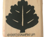 Stampin Up Leaf Seasonal Solid Rubber Stamp Fall Autumn Nature Card Maki... - $3.99