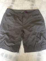 The North Face Brown Green Roll Tab Shorts Inner Drawstring Mesh Stow Po... - $31.18