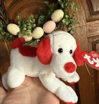 Ty Beanie Baby Honey-Bun the Puppy Dog Red and White with Pink Hearts Co... - $9.00