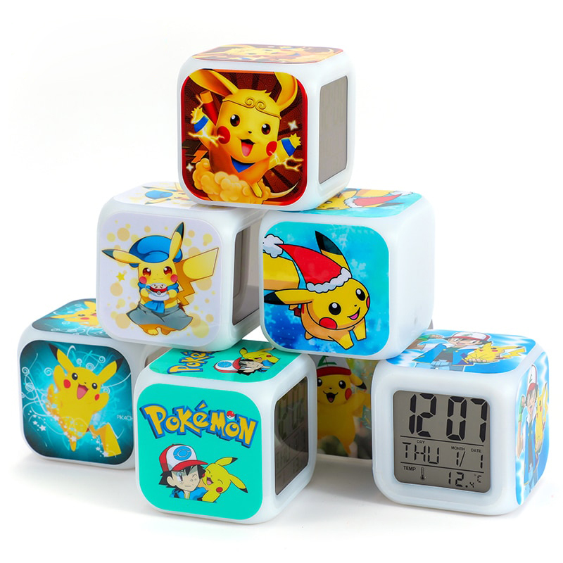 Pokemon Picachu Light LED Alarm Clock Pocket Toy Story Color Change Nigh... - $5.99