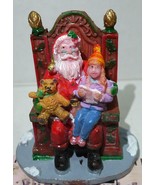 Lemax Christmas Village Girl Sitting on Sanat Claus Lap in his Chair vin... - £14.21 GBP