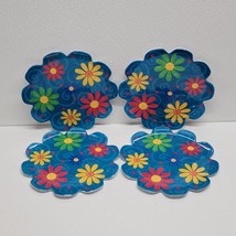 Set of 4 Precidio Melamine Flower Shaped Small Plates 8&quot; Daisy Blue Yell... - $644.01 MXN