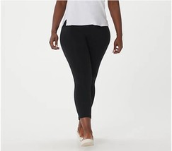 LOGO Layers by Lori Goldstein Regular Cropped Leggings (Black, X-Large) A394800 - £14.39 GBP