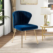 Hulala Home Elegant Tufted Back Vanity Chair For Bedroom/Beauty Room-Orange, - £88.46 GBP