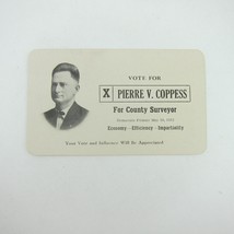 Political Campaign Election Card Darke County Ohio Pierre Coppess Vintag... - $29.99