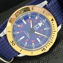 40MM Vintage Titus Winding Swiss Mens Turnable Bezel Blue Watch 571c-a303222-4 - £22.44 GBP
