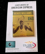 US Open Venus Williams Photo Pinback on original card American Express 2... - $19.52 CAD