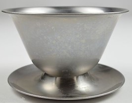 Vintage Stainless Steel Gravy Boat / Bowl &amp; Underplate Marked 18/8 Denma... - £17.62 GBP
