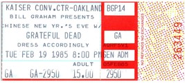 Vintage Grateful Dead Ticket Stub February 19 1985 Oakland California - £27.24 GBP