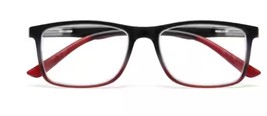 Magnifeye Reading Glasses, Blue Square Red Ombre Frame, +3.00 Magnification - $14.95