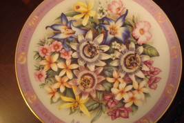Flowers of the World "Flowers of Brazil" plate, signed,  Danbury Mint [am14] - $44.55