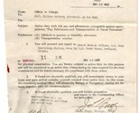 1942 WWII US Navale Reserves Nrb Form 93B Ordinando Da Inactive Doveredu... - $23.52