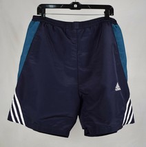 Adidas Shorts Blue Green Lined Track Vintage 2XL - $29.70