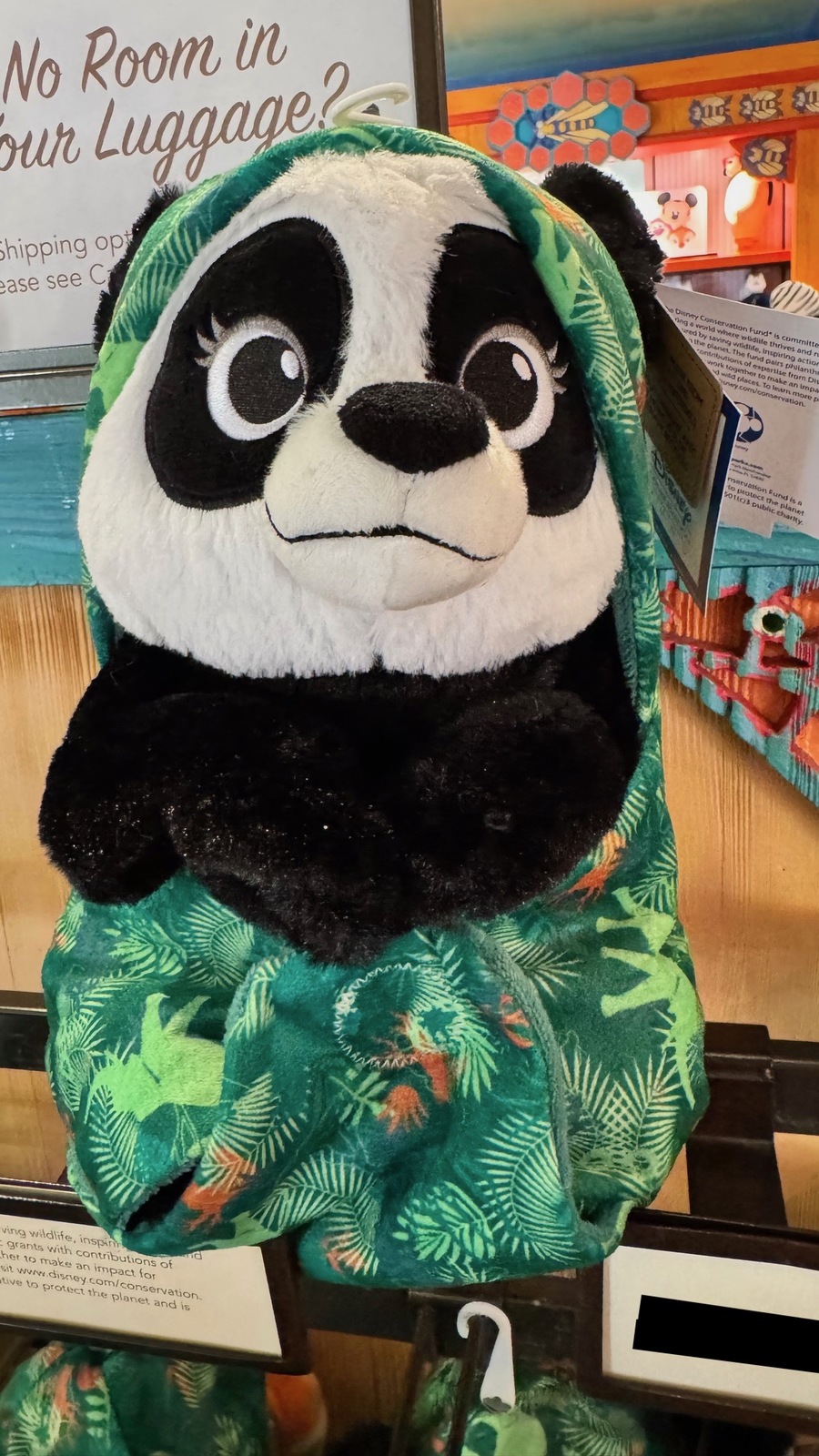Walt Disney World Animal Kingdom Baby Panda in Hoodie Pouch Blanket Plus... - $49.90