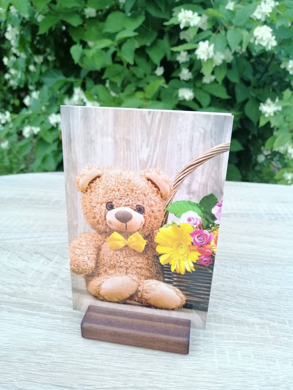 10 Brown Table Number holders for weddings, Wood place card holders for ... - $22.32