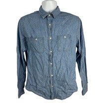 Goodfellow &amp; Co Mens Blue Chambray Button-Up Shirt Size S - $18.50