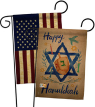 Happy Hanukkah - Impressions Decorative USA Vintage - Applique Garden Flags Pack - £24.69 GBP