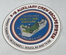 McDonnell Douglas F-15 Auxillary Crew Escape System Sticker Decal KG JD - $19.79