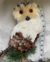 Pier 1 Sisal Forest Woodland Owl on Branch Christmas Ornament  9” Tall - £11.64 GBP