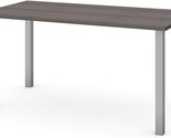 Bestar Universel Table Desk with Square Metal Legs, 60W x 30D, Bark Grey - $351.99