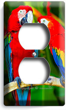 Tropical Forest Parrots Love Birds Duplex Outlet Wall Plate Cover Home Art Decor - £8.16 GBP