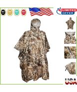 Waterproof Camouflage Rain Poncho for Hunting, Hiking, and Camping Adven... - $55.93 CAD