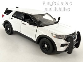 2022 Ford Explorer Police Interceptor SUV - WHITE - 1/24 Scale Diecast Model - £26.40 GBP