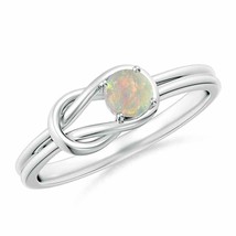 ANGARA 4mm Natural Opal Solitaire Infinity Knot Ring in Silver for Women, Girls - £146.97 GBP+