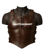 Handcrafted Leather Cuirass Armor,Adjustable Lacing &amp; Brass Buckles, Med... - $278.77 CAD