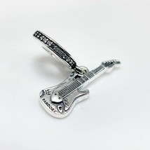 New Authentic Pandora Charms 925 ALE Sterling Silver Guitar Bracelet Bead Charm  - £21.57 GBP
