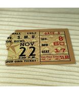 Vintage Cotton Bowl Ticket Stub Baylor Vs SMU Football Nov. 22 1952 - $227.17 MXN
