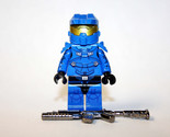 Building Block Halo Spartan Soldier Blue Video Game Minifigure Custom - £4.74 GBP