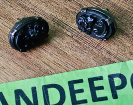 Vintage Pair Of Black Cameo Pierced Post Earring Jewelry - $29.69