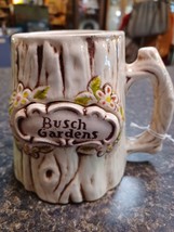 Vintage Log Tree Mug Busch Gardens Florida Treasure Craft USA - $27.14 CAD