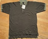 NWT Vtg Balcony Polo Shirt Size L Mens Green Relaxed Fit Light Green Collar - $9.85
