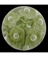 St Clair Paperweight Flowers Green - $846.75 MXN