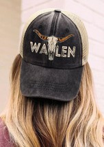 Women&#39;s Baseball Cap Western Style Steer   Splicing Hat Adjustable Snapback Hats - £86.05 GBP