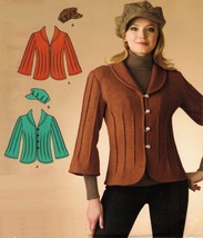 Misses Tucked Waist Sleeve Back Darts Jacket Newsboy Hat Sew Pattern 8-18 - £7.46 GBP