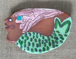 Art Pottery Topless Mermaid Trinket Dish Eclectic Fantasy Fairytale Naughty OOAK - $34.65