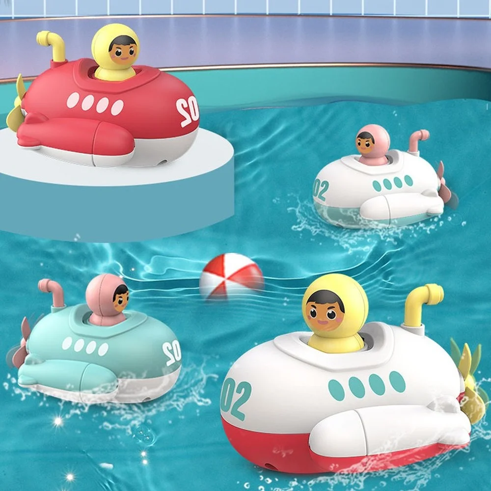 Baby Bath Toys Submarine Wind Up Toy Clockwork Ship Boat Kids Water Toys - £10.35 GBP+