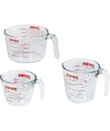 Cryptex Essentials (3-Pack) Glass Measuring Cups Set, (1, 2 &amp; 4 Cup) - $34.99