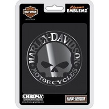 Harley Davidson Willie G. Skull Auto Emblem Sticker Decal - £21.57 GBP