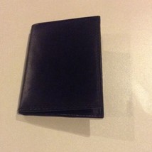 Bifold Black Genuine Leather ID Credit Card Wallet W/ Zip Pocket For Bil... - £9.68 GBP