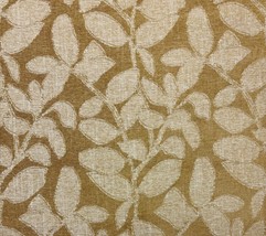 Ballard Design Bredon Mustard Oversized Leaf Floral Jacquard Fabric By Yard 57&quot;W - £23.17 GBP