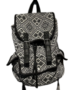 mudd black white tribal print woven cinch backpack 14 x 12 x 6 inches - €15,27 EUR