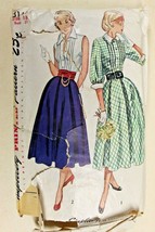Vtg 1950 Sewing Pattern Simplicity #3144 Womens Skirt Blouse Cummerbund ... - $21.38