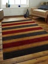 Glitzy Rugs UBSL00204L0612A11 6 x 9 ft. Hand Knotted Gabbeh Wool Contemporary Re - £160.11 GBP